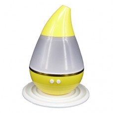 Homyl Water-drop Mini USB Humidifier  Oversized Mist  Diffuse Water & Essential Oils  Changing Colors Light Automatically - Yellow - B07DVM9B6L